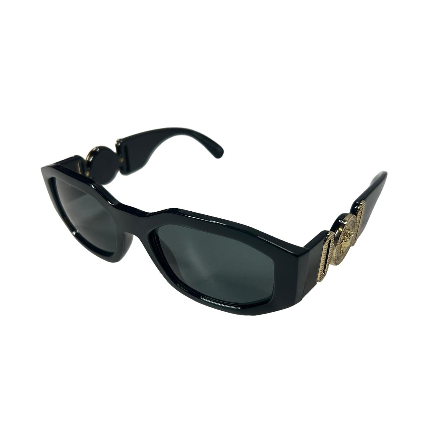 VERSACE 0VE4361 MEDUSA BIGGIE SIDE LOGO RECTANGLE ACETATE SUNGLASSES BLACK NEW