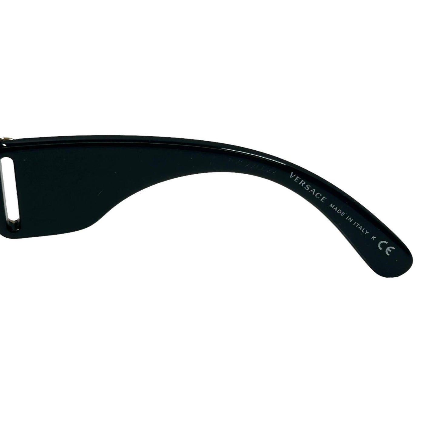 VERSACE 0VE4361 MEDUSA BIGGIE SIDE LOGO RECTANGLE ACETATE SUNGLASSES BLACK NEW