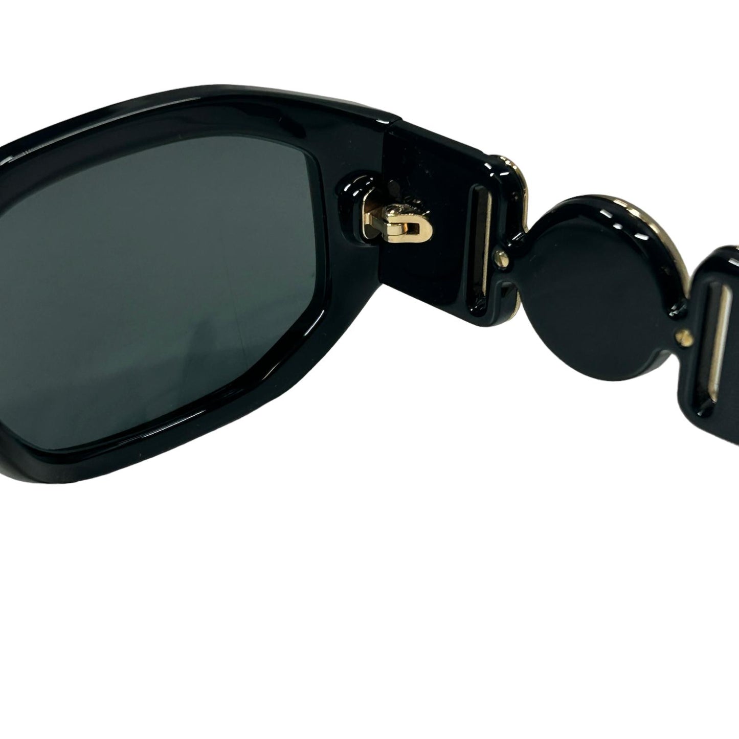 VERSACE 0VE4361 MEDUSA BIGGIE SIDE LOGO RECTANGLE ACETATE SUNGLASSES BLACK NEW