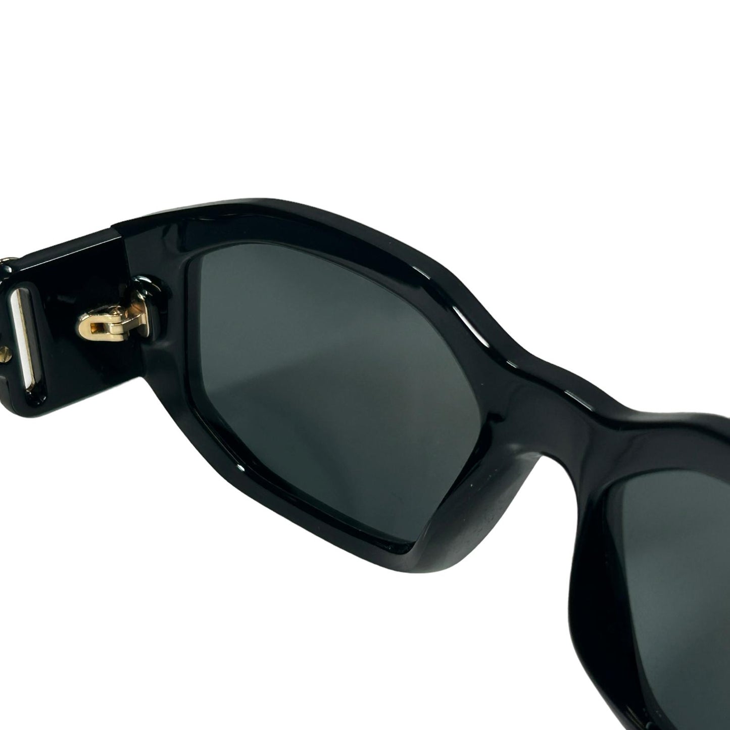 VERSACE 0VE4361 MEDUSA BIGGIE SIDE LOGO RECTANGLE ACETATE SUNGLASSES BLACK NEW