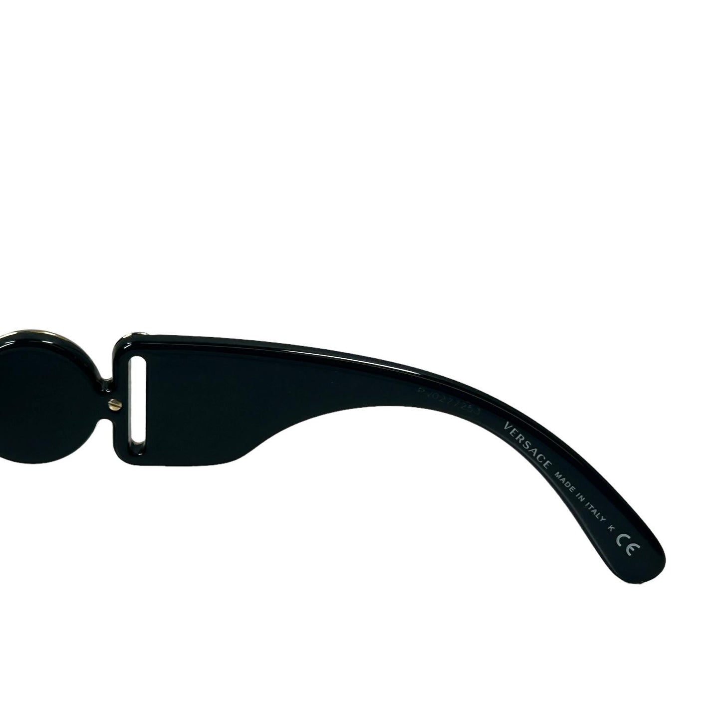 VERSACE 0VE4361 MEDUSA BIGGIE SIDE LOGO RECTANGLE ACETATE SUNGLASSES BLACK 2 NEW