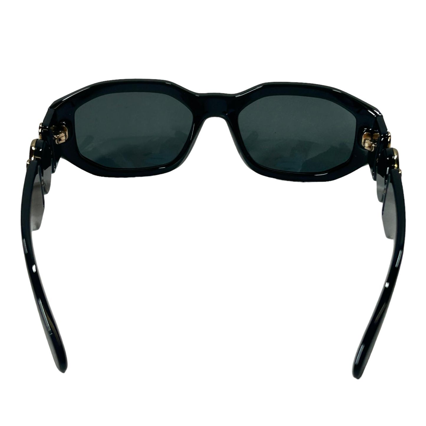 VERSACE 0VE4361 MEDUSA BIGGIE SIDE LOGO RECTANGLE ACETATE SUNGLASSES BLACK 2 NEW