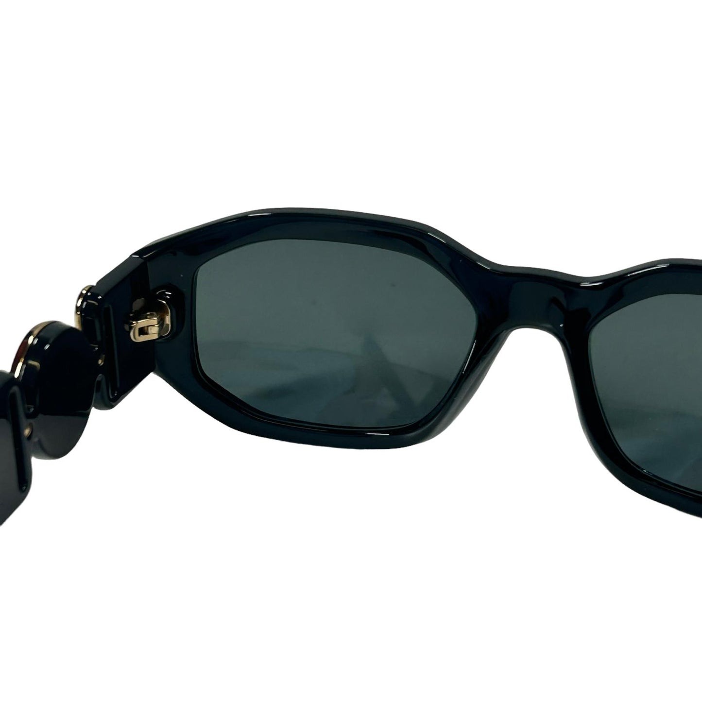 VERSACE 0VE4361 MEDUSA BIGGIE SIDE LOGO RECTANGLE ACETATE SUNGLASSES BLACK 2 NEW