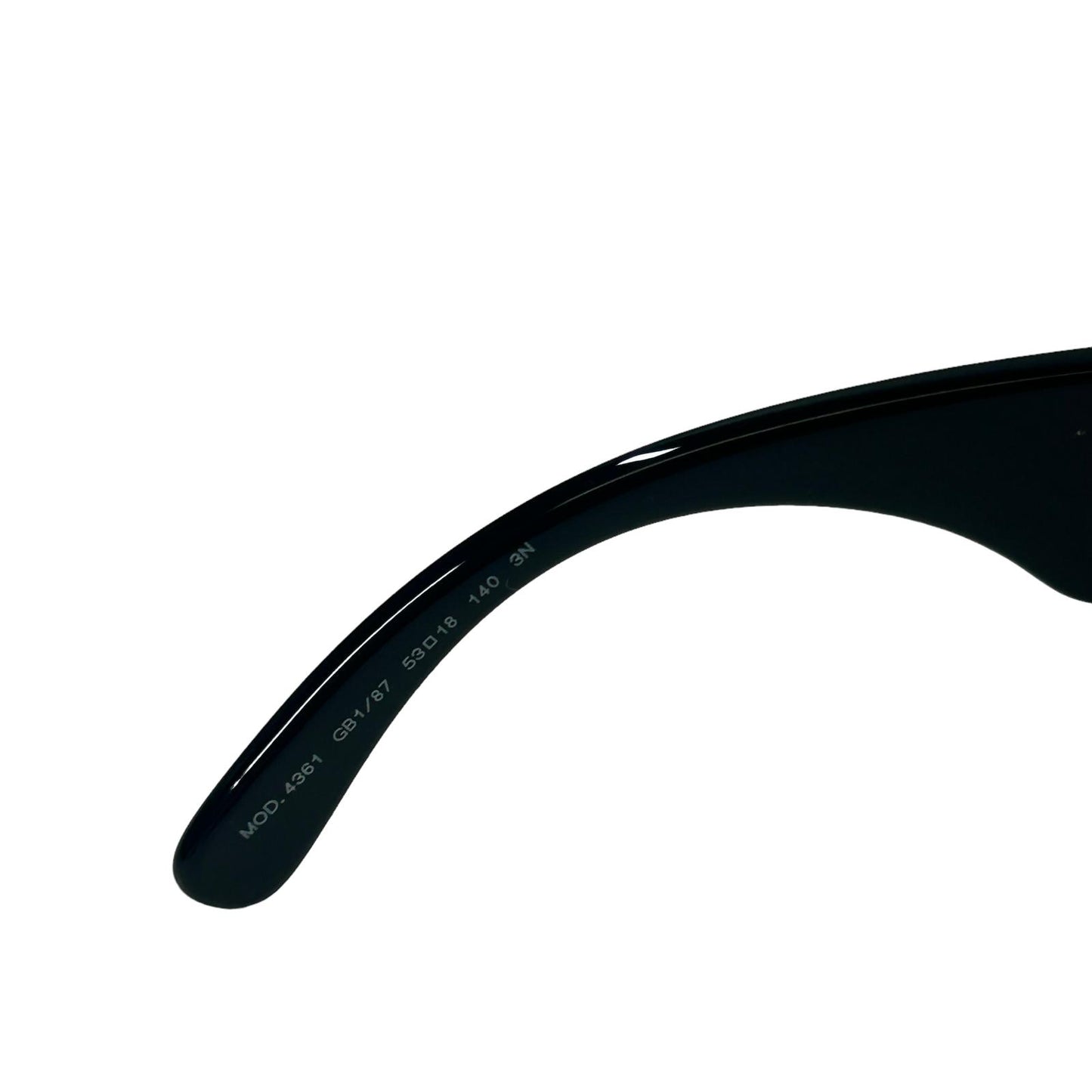 VERSACE 0VE4361 MEDUSA BIGGIE SIDE LOGO RECTANGLE ACETATE SUNGLASSES BLACK 2 NEW