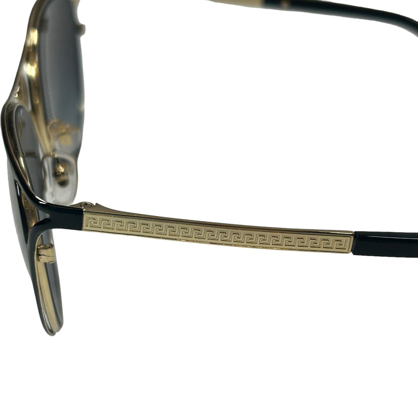 VERSACE 0VE2237 MEDUSA BRIDGE ROUND METAL FRAME SUNGLASSES - BLACK/GOLD - NEW