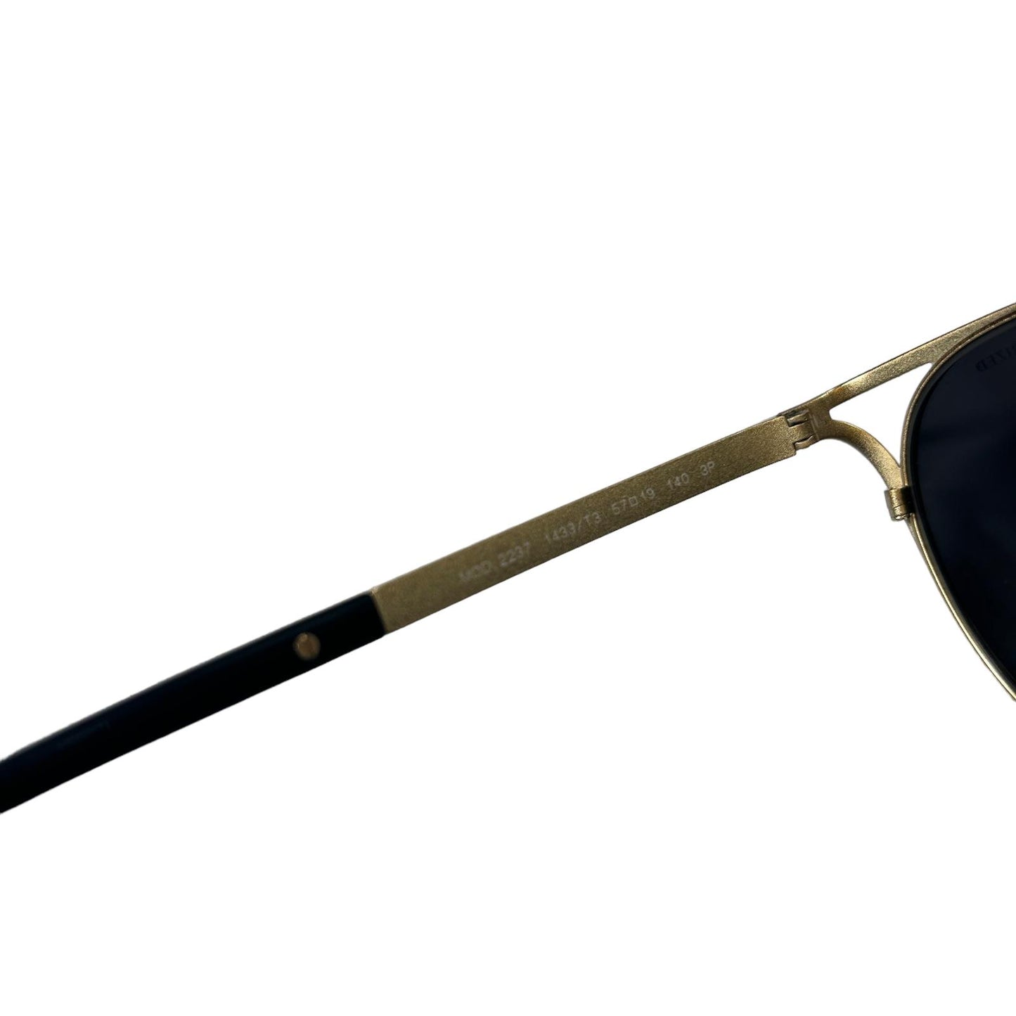 VERSACE 0VE2237 MEDUSA BRIDGE ROUND METAL FRAME SUNGLASSES - BLACK/GOLD - NEW