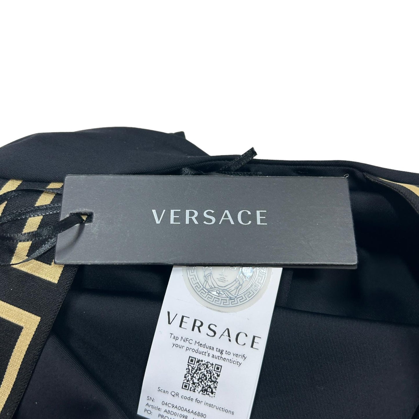 VERSACE SWIMWEAR GRECA BORDER ONE PIECE SWIMSUIT - LYCRA - SIZE 3- MEDIUM - NEW