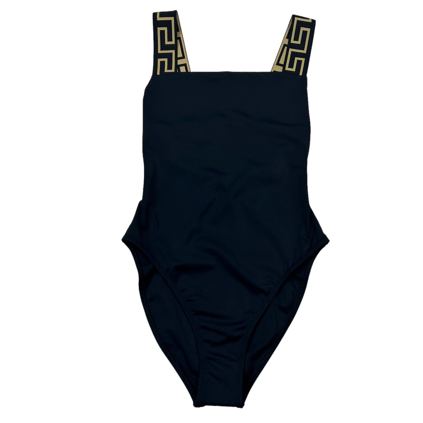 VERSACE SWIMWEAR GRECA BORDER ONE PIECE SWIMSUIT - LYCRA - SIZE 3/MEDIUM - NEW