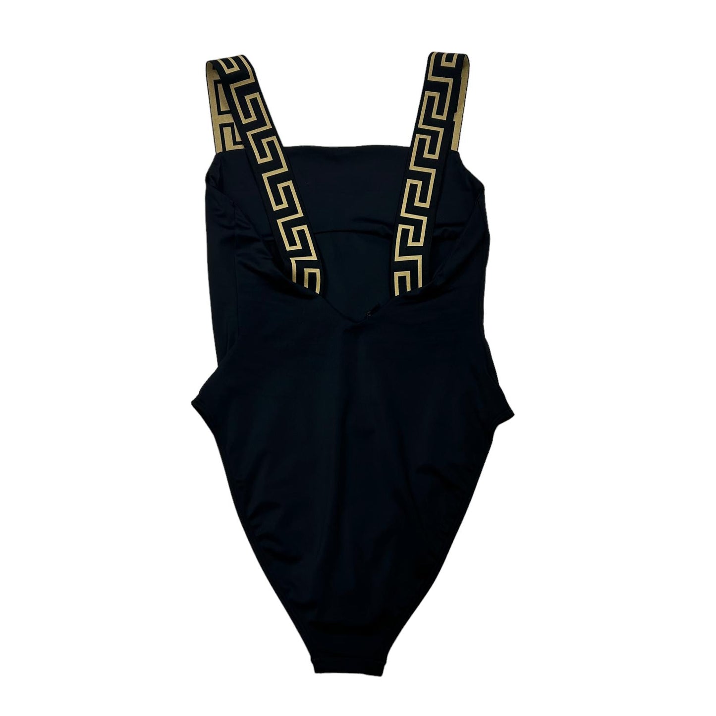 VERSACE SWIMWEAR GRECA BORDER ONE PIECE SWIMSUIT - LYCRA - SIZE 4 - LARGE - NEW