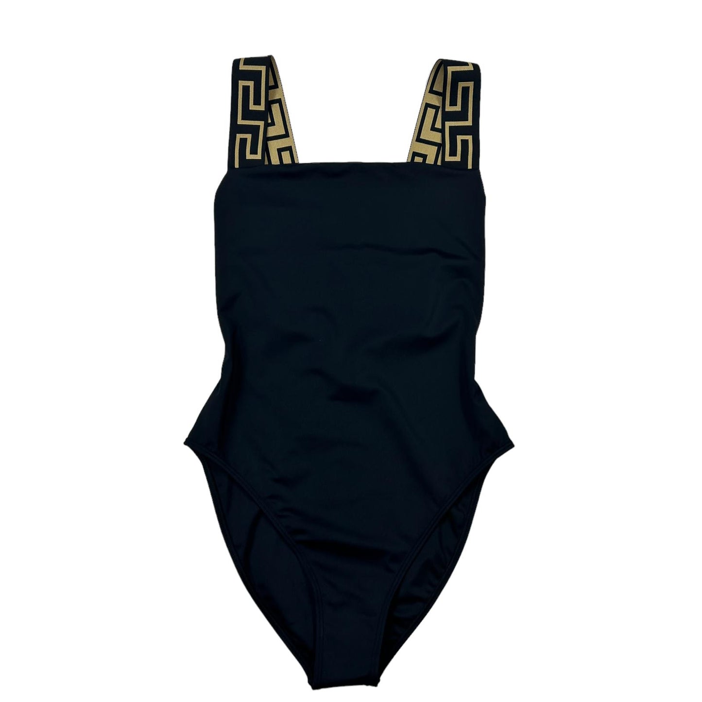 VERSACE SWIMWEAR GRECA BORDER ONE PIECE SWIMSUIT - LYCRA - SIZE 4/LARGE - NEW