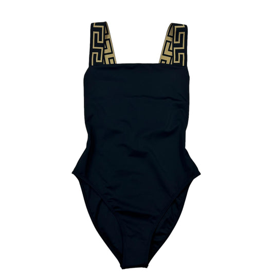 VERSACE SWIMWEAR GRECA BORDER ONE PIECE SWIMSUIT - LYCRA - SIZE 4/LARGE - NEW
