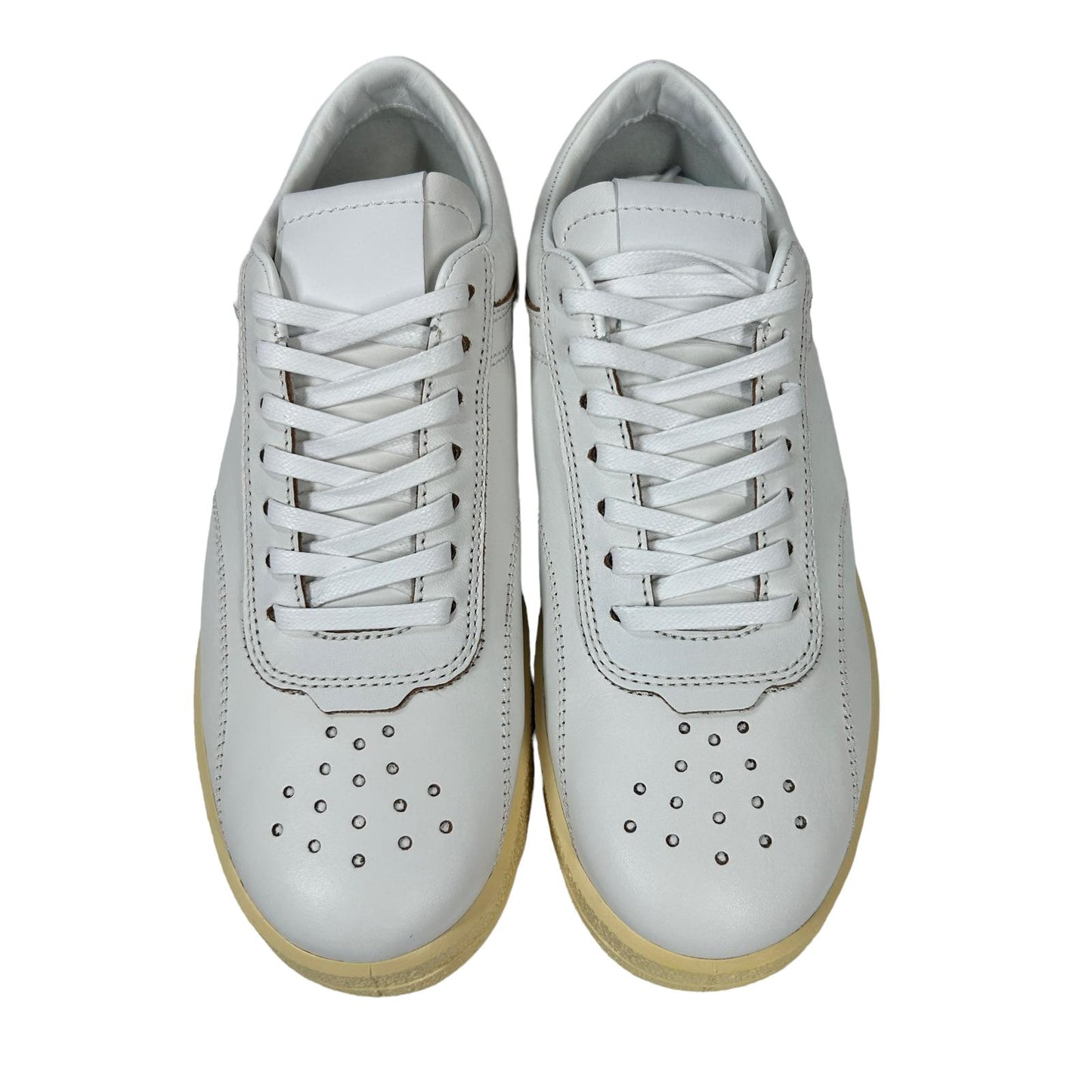 JIL SANDER LOW TOP LEATHER TRAINERS - RUBBER SOLE - WHITE - EU 38 UK5 NEW