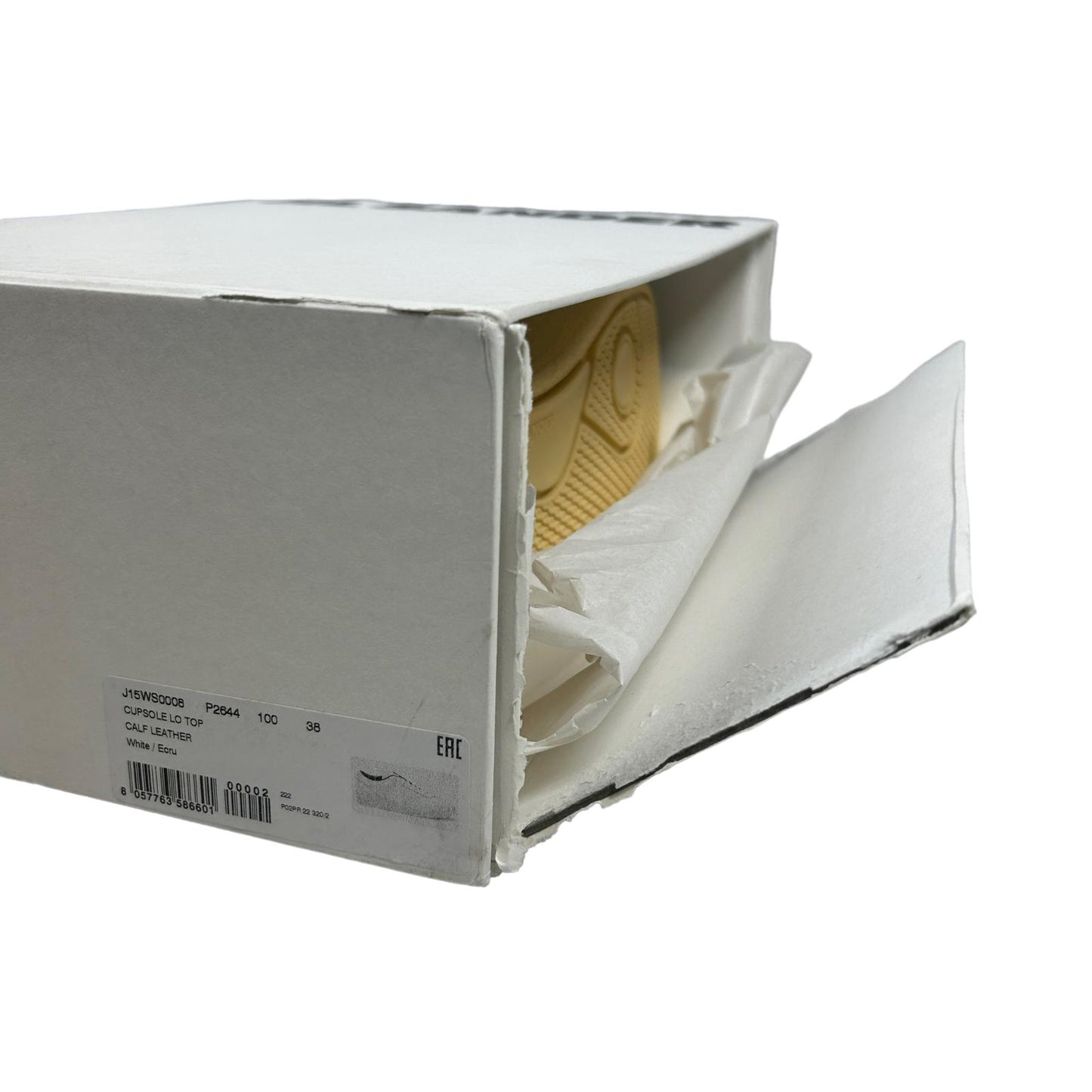 JIL SANDER LOW TOP LEATHER TRAINERS - RUBBER SOLE - WHITE - EU 38 UK5 NEW