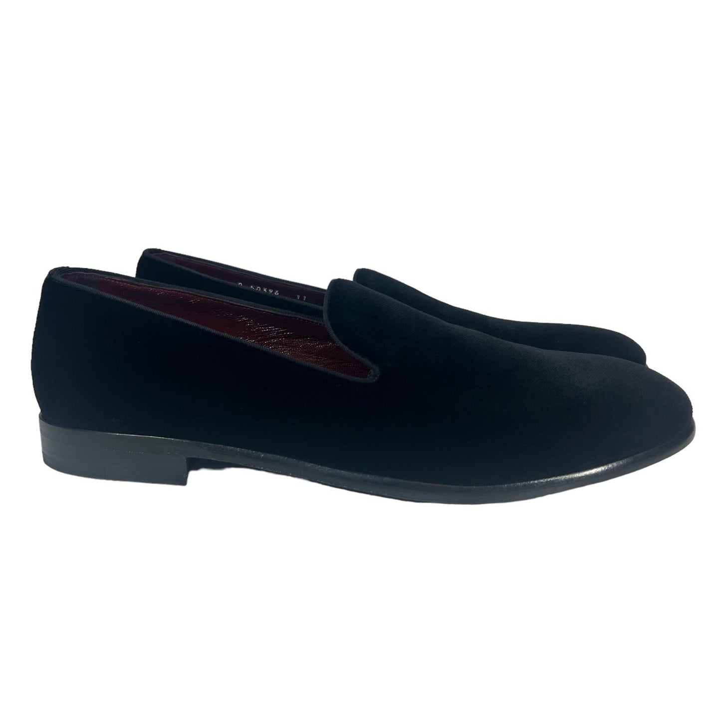 DOLCE & GABBANA LEONARDO VELVET SLIP ON CLASSIC LOAFERS - BLACK - EU4 UK11 NEW