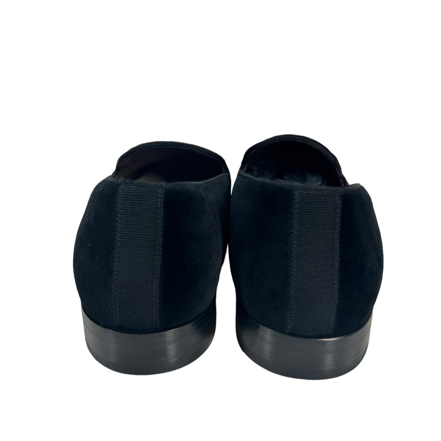 DOLCE & GABBANA LEONARDO VELVET SLIP ON CLASSIC LOAFERS - BLACK - EU4 UK11 NEW