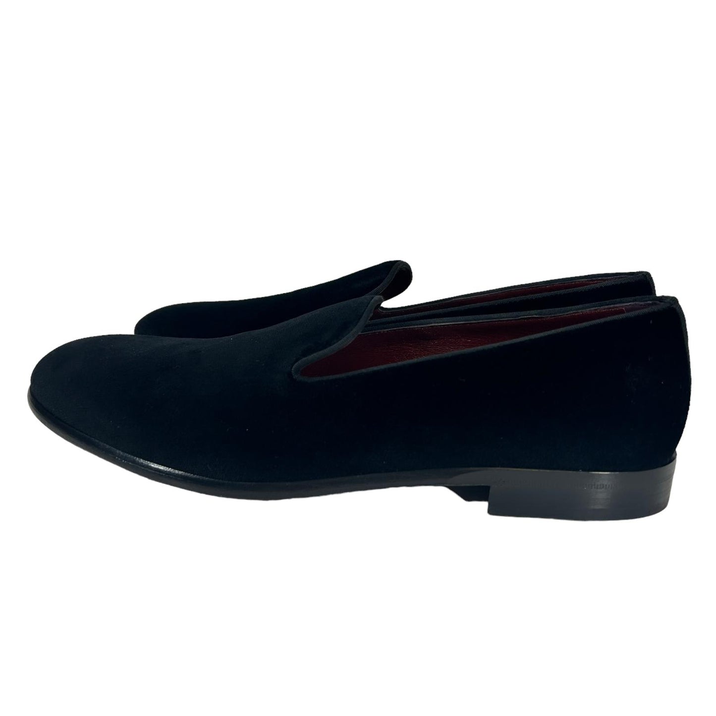 DOLCE & GABBANA LEONARDO VELVET SLIP ON CLASSIC LOAFERS - BLACK - EU4 UK11 NEW