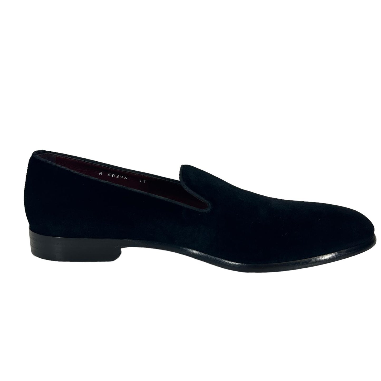 DOLCE & GABBANA LEONARDO VELVET SLIP ON CLASSIC LOAFERS - BLACK - EU4 UK11 NEW
