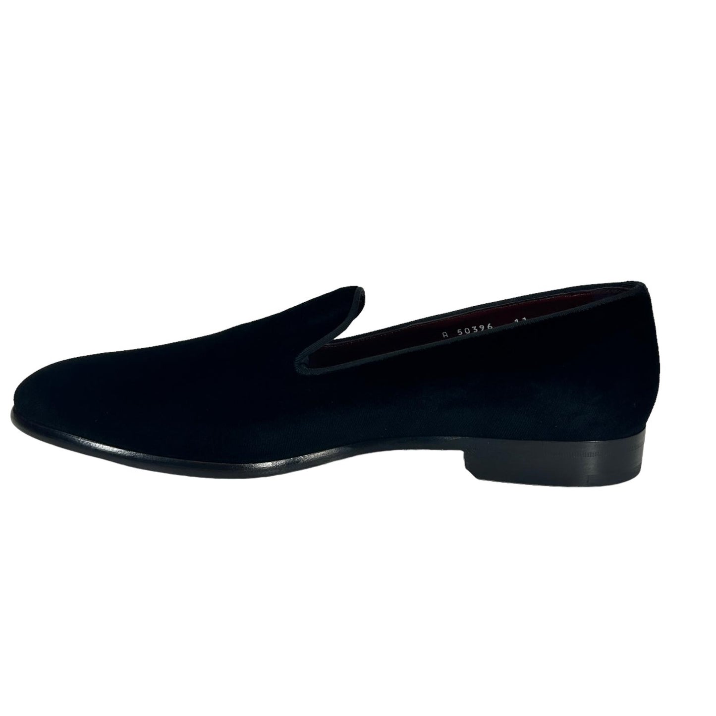 DOLCE & GABBANA LEONARDO VELVET SLIP ON CLASSIC LOAFERS - BLACK - EU4 UK11 NEW