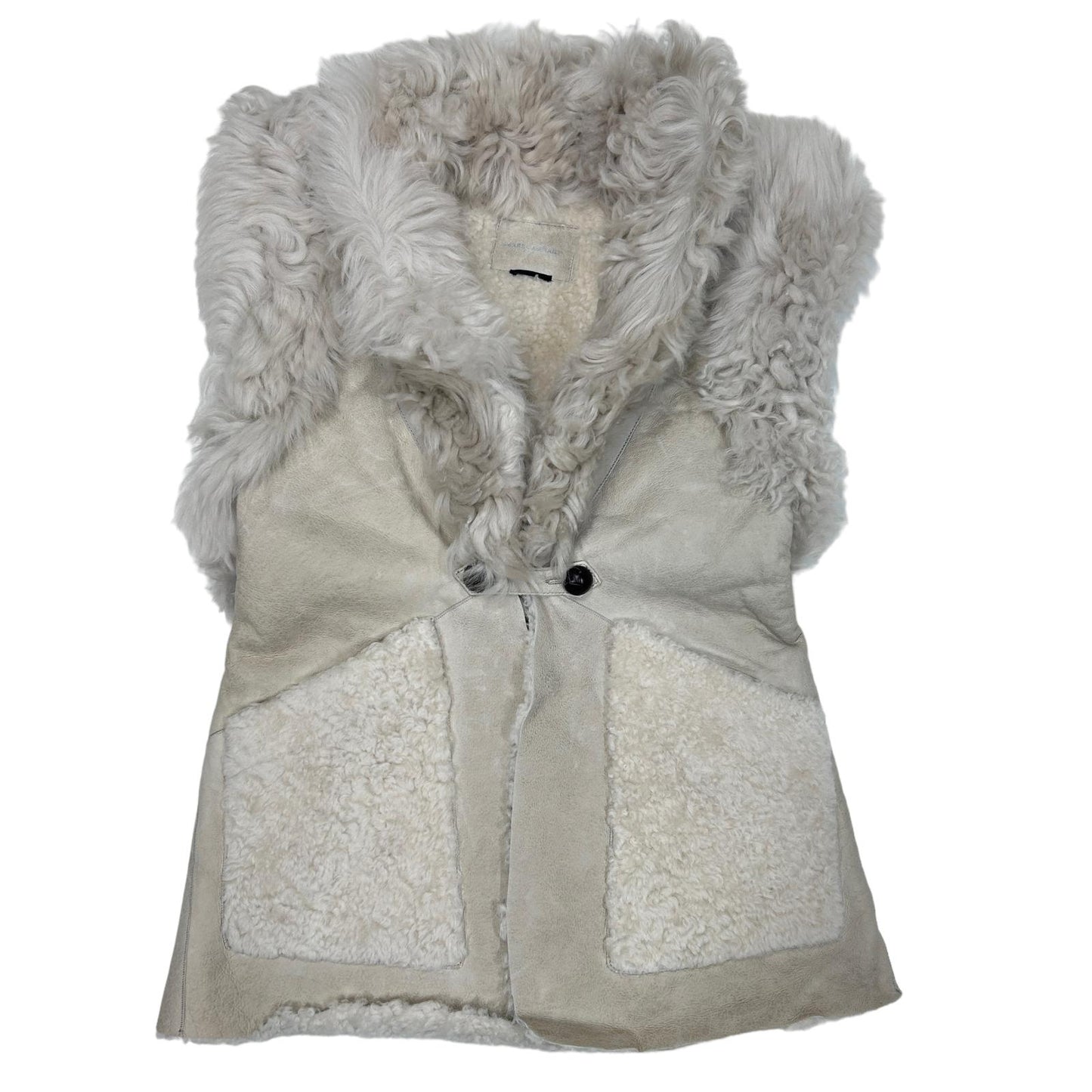ISABEL MARANT BRYANA SHEARLING LEATHER SLEEVELESS JACKET - 36 - NEW NO TAGS