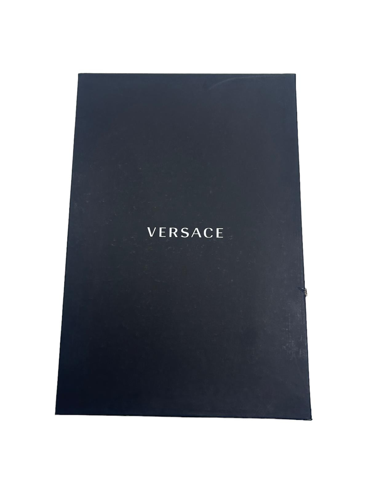 VERSACE UNISEX LA GRECA BATHROBE EMBROIDERY - GREEN - LARGE - NEW DAMAGED BOX