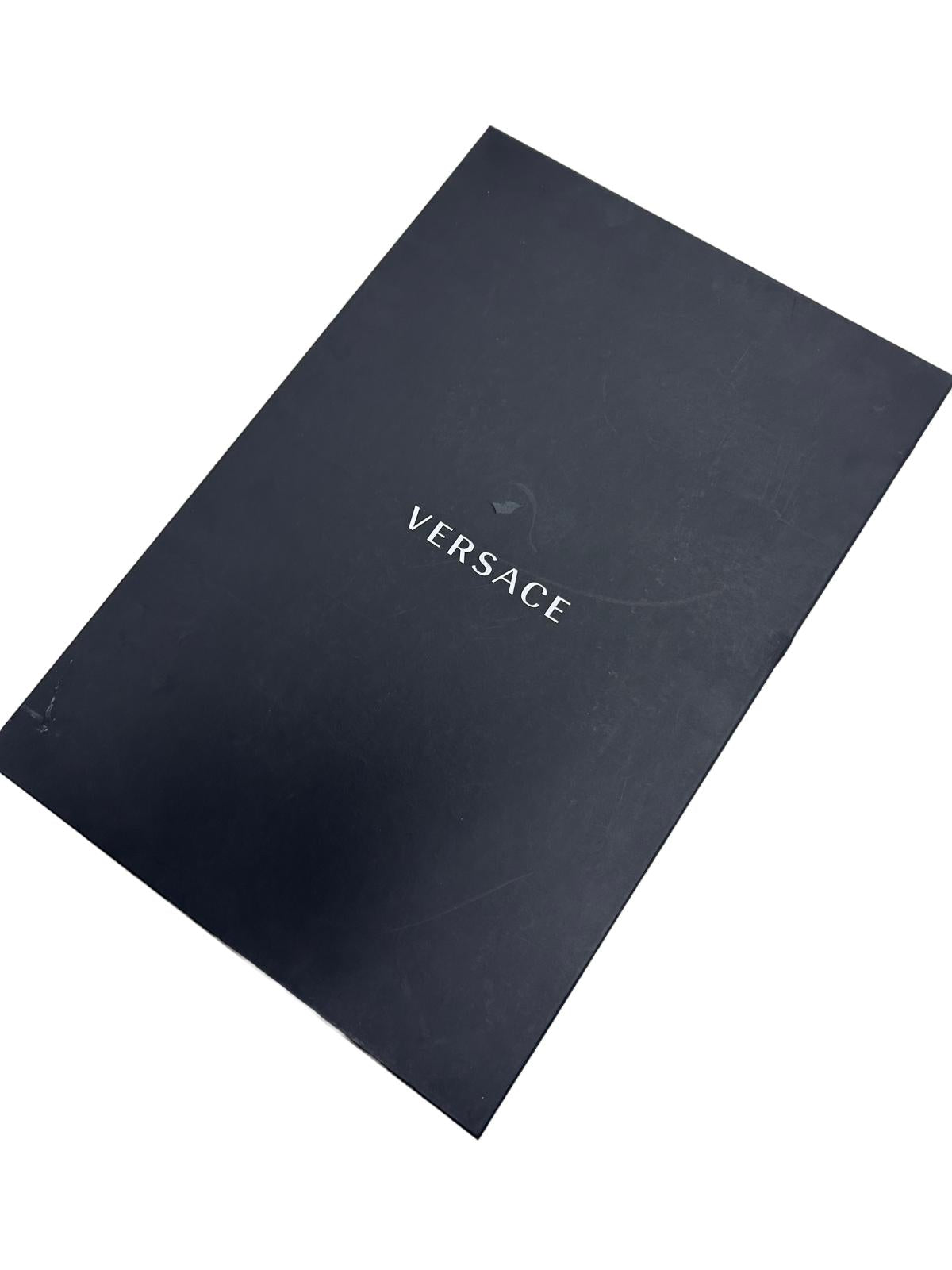 VERSACE UNISEX I LOVE BAROQUE SOFT BATHROBE - BLACK - MEDIUM - NEW DAMAGED BOX