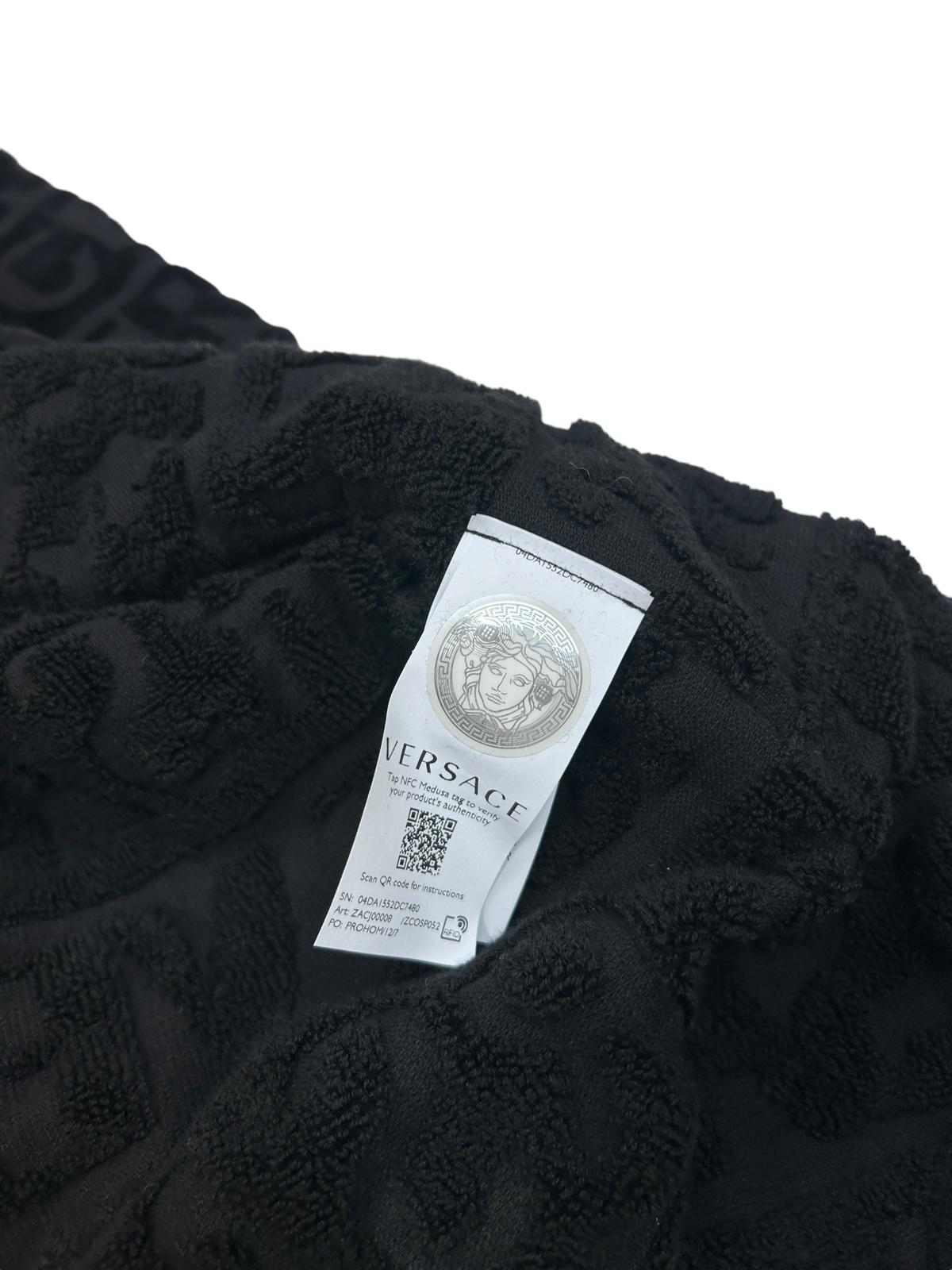 VERSACE UNISEX I LOVE BAROQUE SOFT BATHROBE - BLACK - MEDIUM - NEW DAMAGED BOX