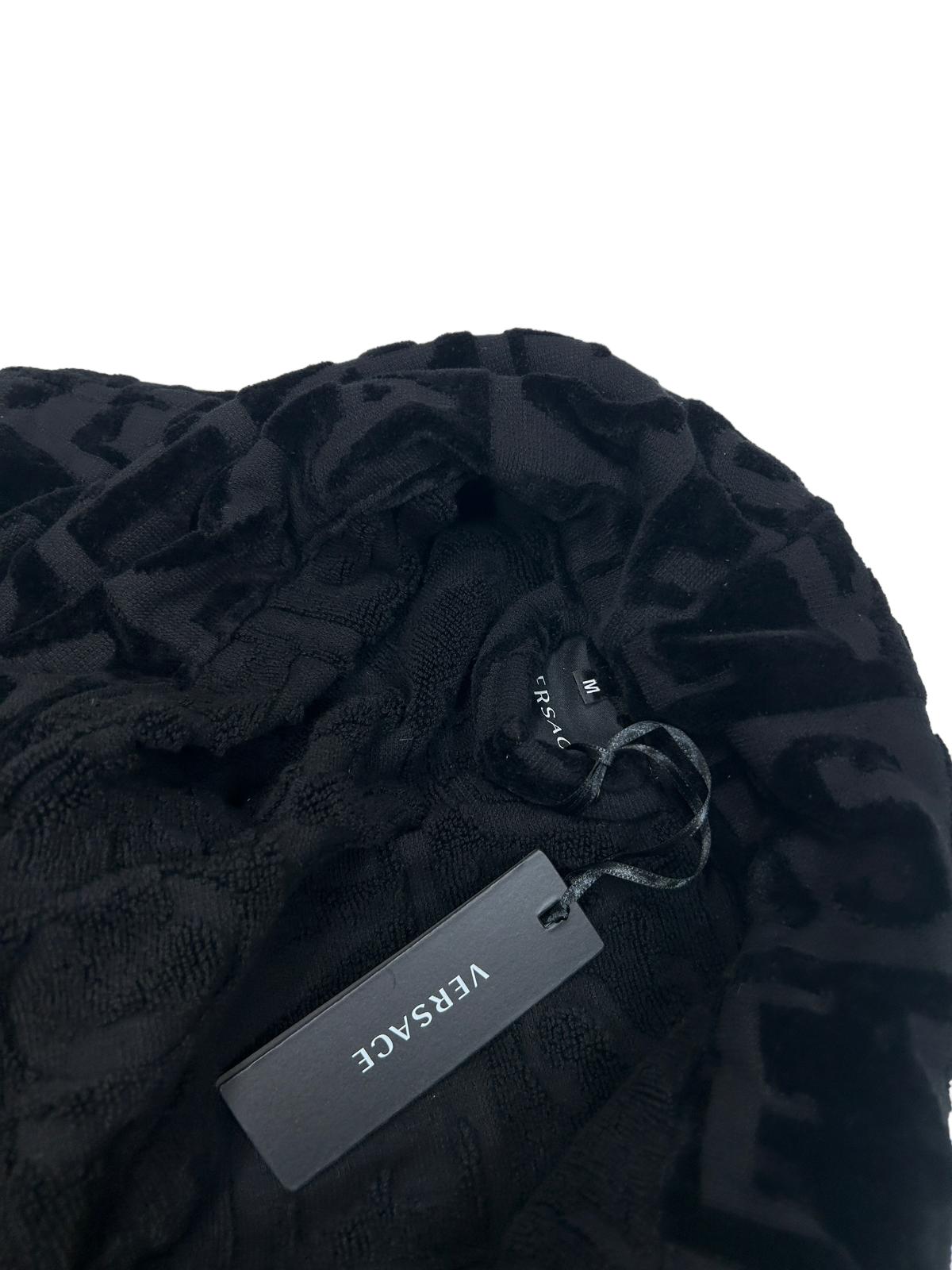 VERSACE UNISEX I LOVE BAROQUE SOFT BATHROBE - BLK - MED - NEW DAMAGED BOX