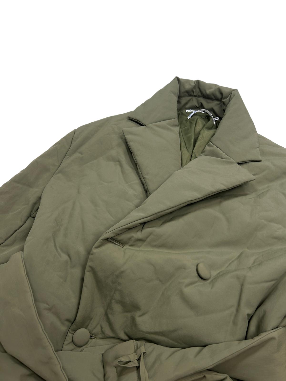 OFF-WHITE DOUBLE BREASTED PADDED TRENCH COAT - GREEN - XXS - DEFECTED NEW