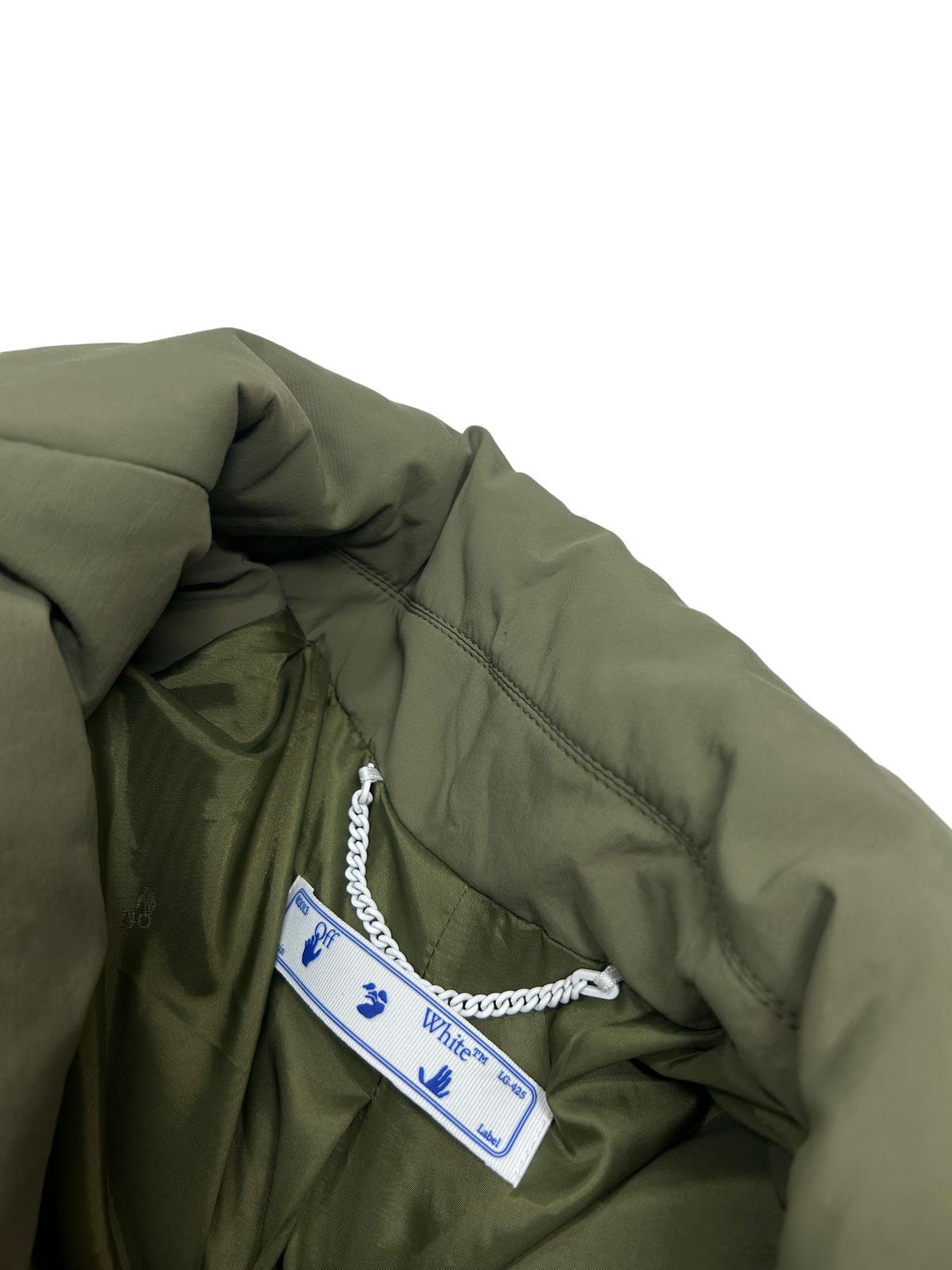 OFF-WHITE DOUBLE BREASTED PADDED TRENCH COAT - GREEN - XXS - DEFECTED NEW