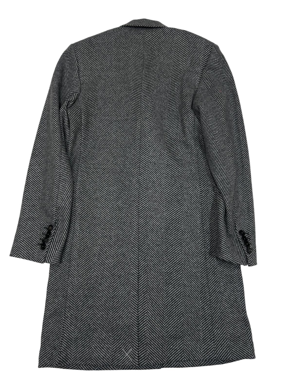 DOLCE & GABBANA PEAK LAPEL SINGLE BREAST TOP LONG COAT - GREY - 48 - NEW
