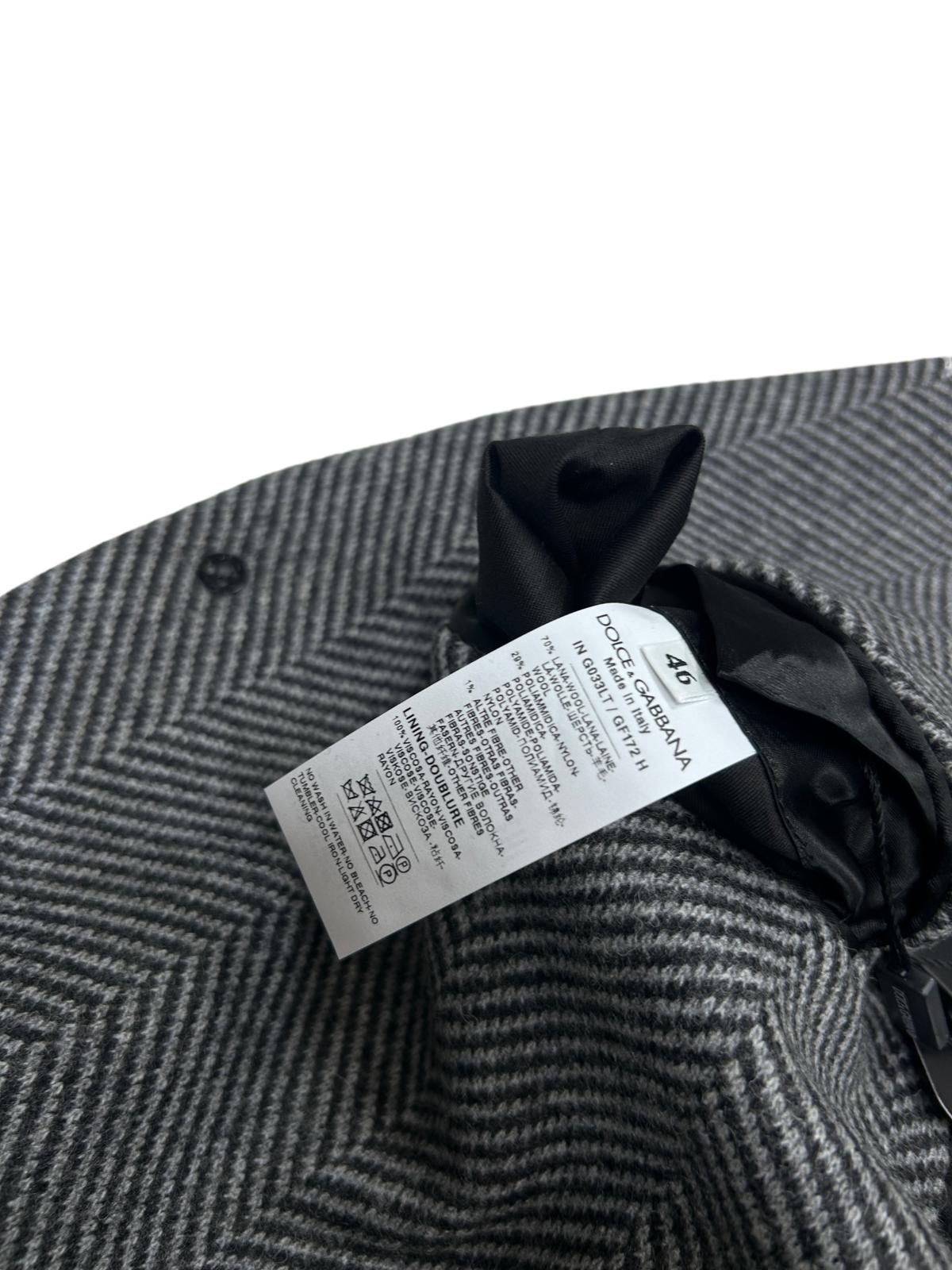 DOLCE & GABBANA PEAK LAPEL SINGLE BREAST TOP LONG COAT - GREY - 48 - NEW