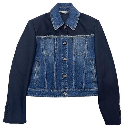 STELLA MCCARTNEY DENIM LAYERD COTTON JACKET - BLUE - MEDIUM - NEW RRP990