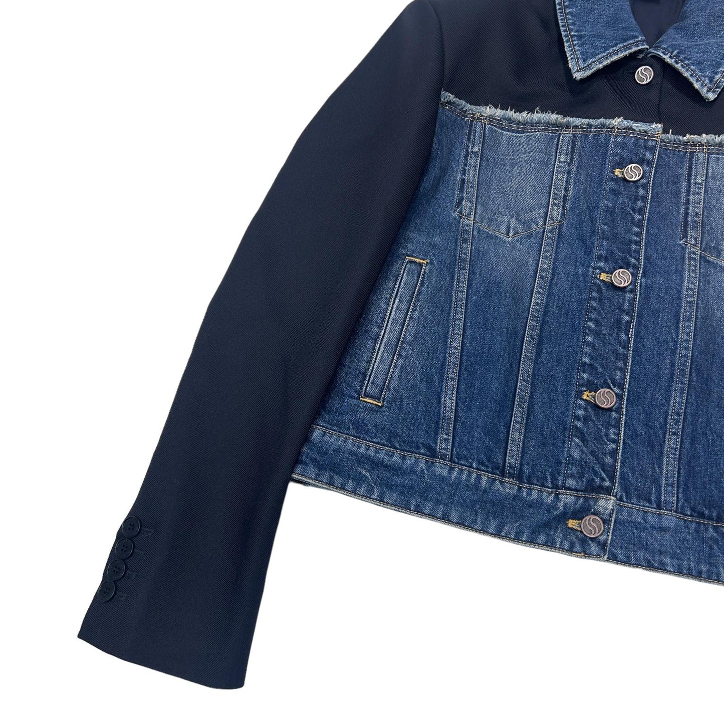 STELLA MCCARTNEY DENIM LAYERD COTTON JACKET - BLUE - MEDIUM - NEW RRP990