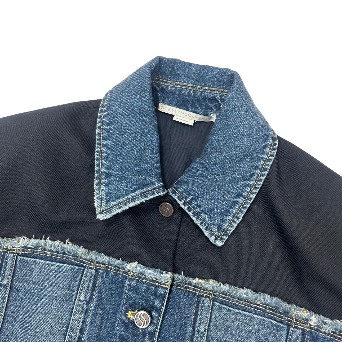 STELLA MCCARTNEY DENIM LAYERD COTTON JACKET - BLUE - MEDIUM - NEW RRP990