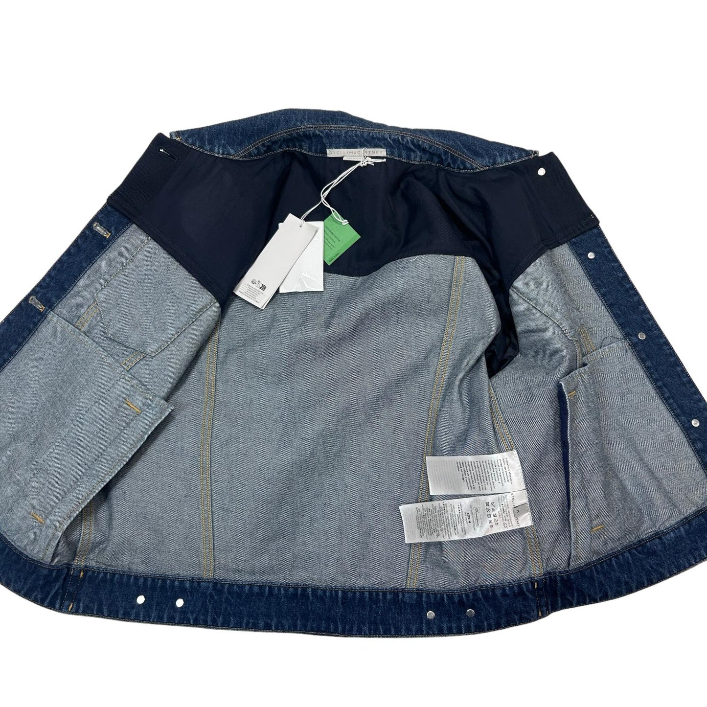 STELLA MCCARTNEY DENIM LAYERD COTTON JACKET - BLUE - MEDIUM - NEW RRP990
