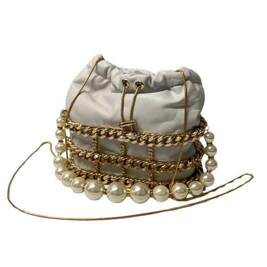 ROSANTICA Off White Convertible Cage Leather Pouch Shoulder Handbag NEW RRP 835