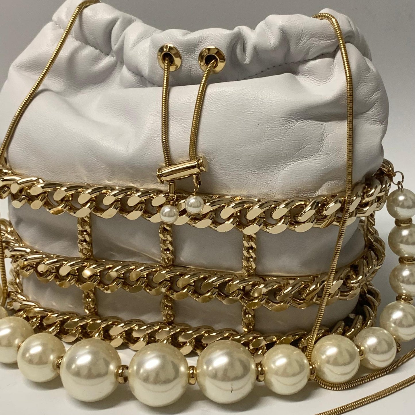 ROSANTICA Off White Convertible Cage Leather Pouch Shoulder Handbag NEW RRP 835