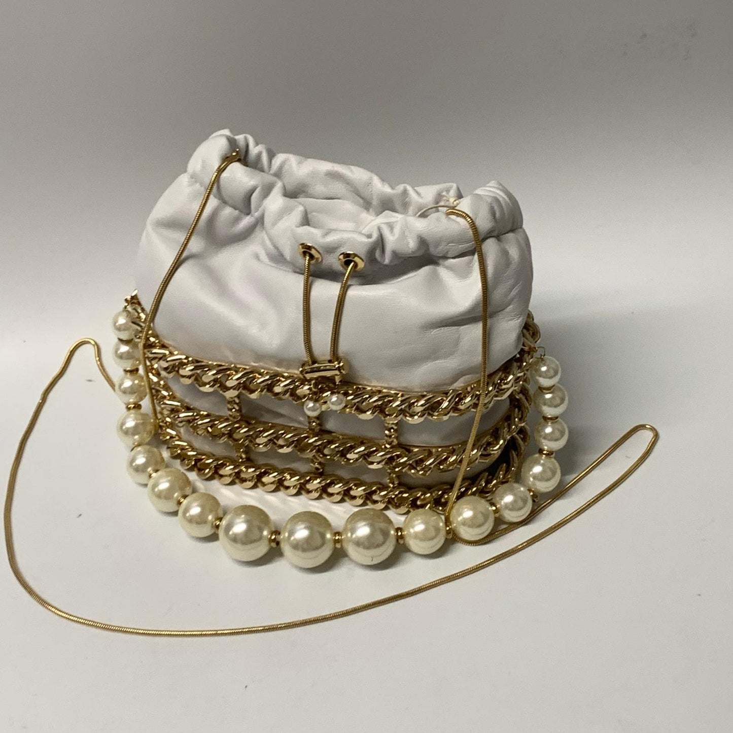 ROSANTICA Off White Convertible Cage Leather Pouch Shoulder Handbag NEW RRP 835