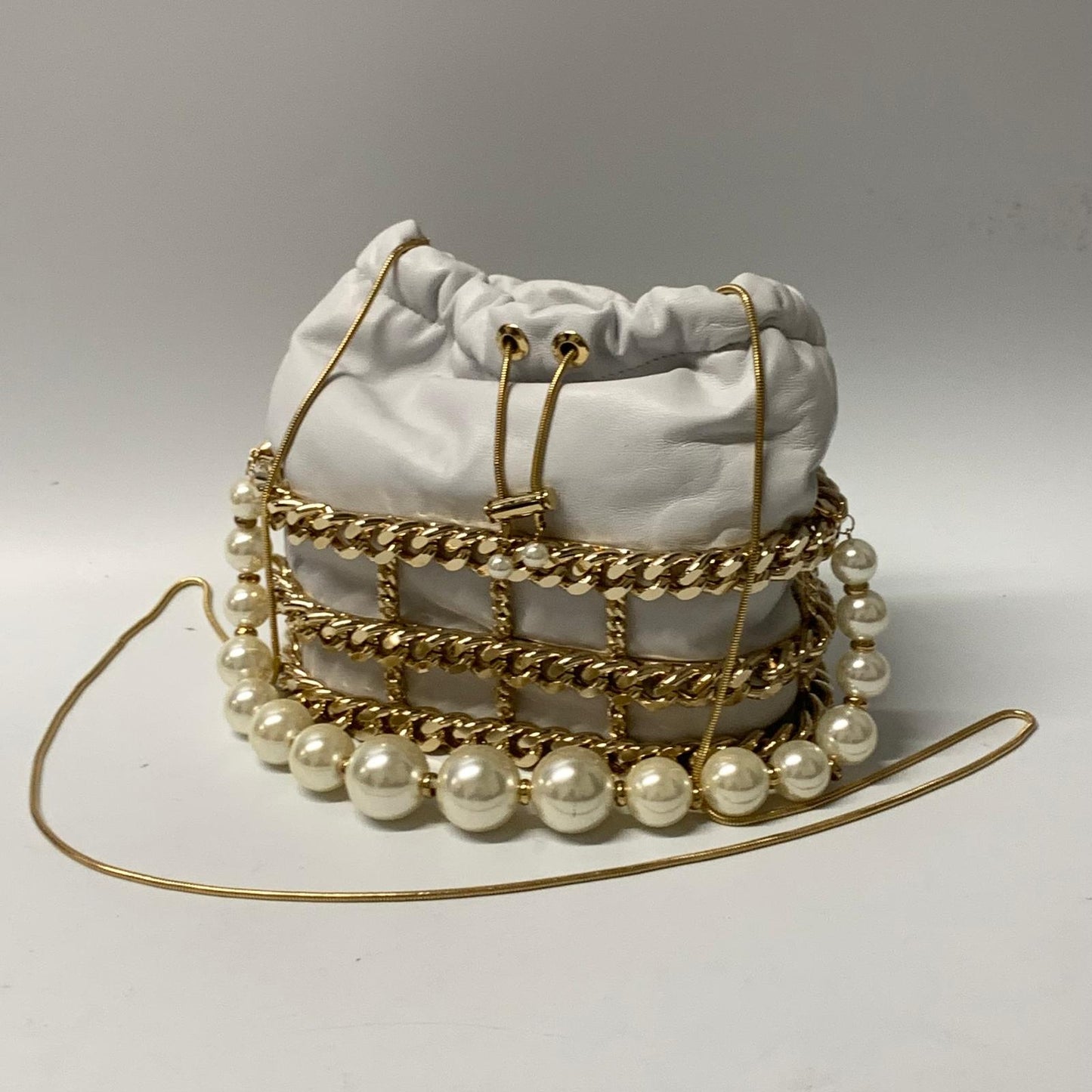 ROSANTICA Off White Convertible Cage Leather Pouch Shoulder Handbag NEW RRP 835