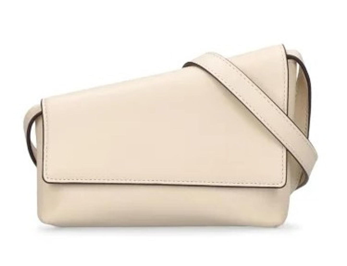 STAUD Ladies Cream Beige Leather Acute Shoulder Bag Size Small RRP280 NEW
