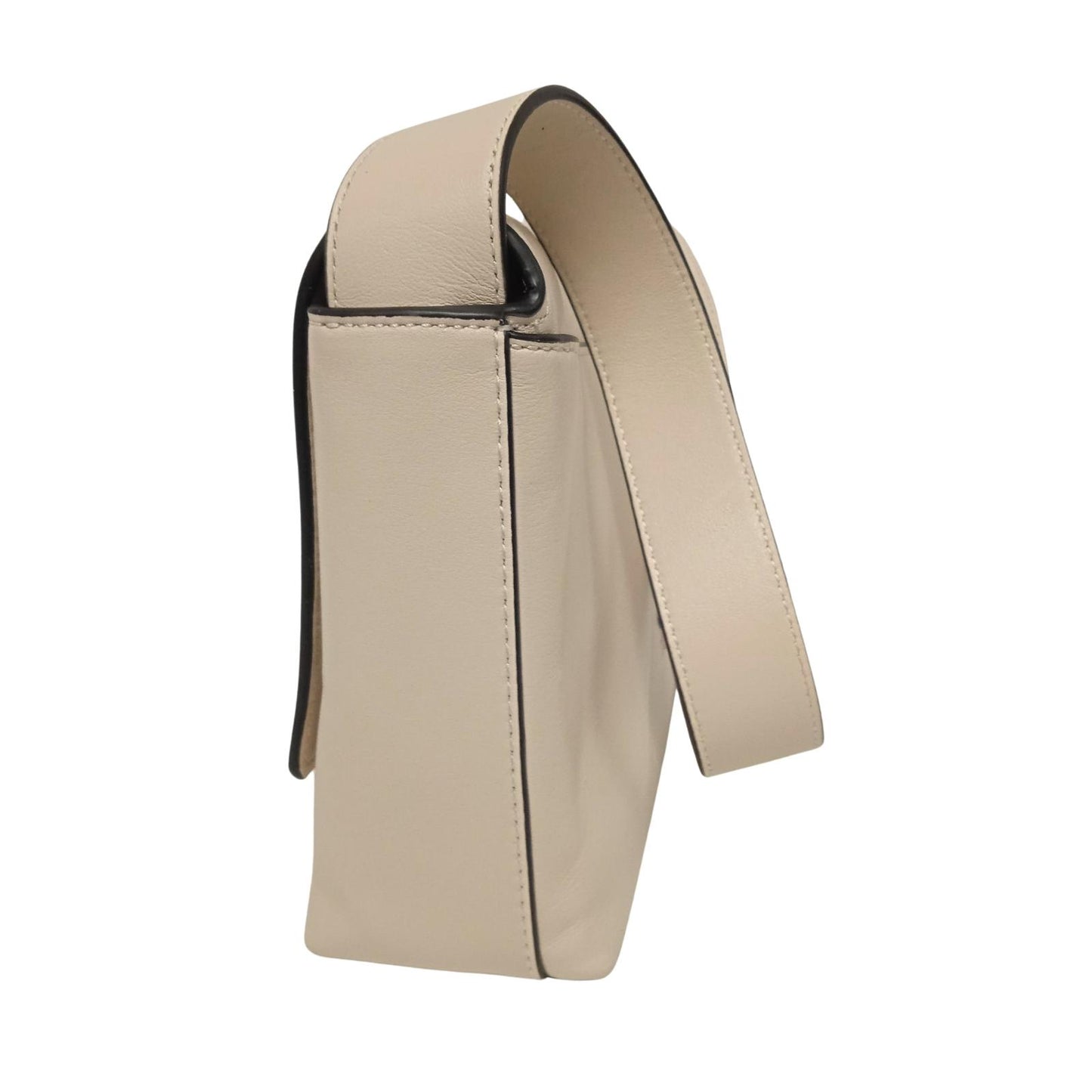 STAUD Ladies Cream Beige Leather Acute Shoulder Bag Size Small RRP280 NEW