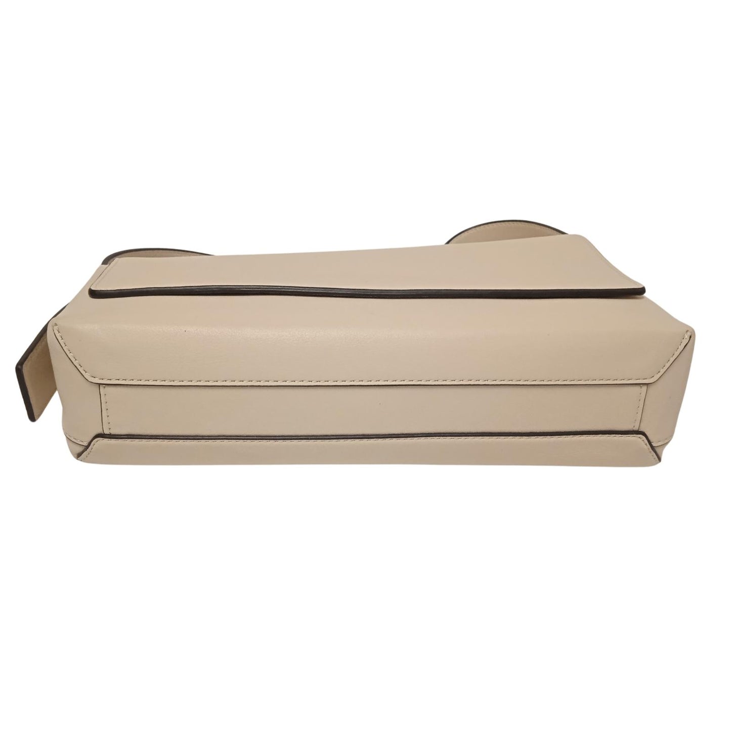 STAUD Ladies Cream Beige Leather Acute Shoulder Bag Size Small RRP280 NEW