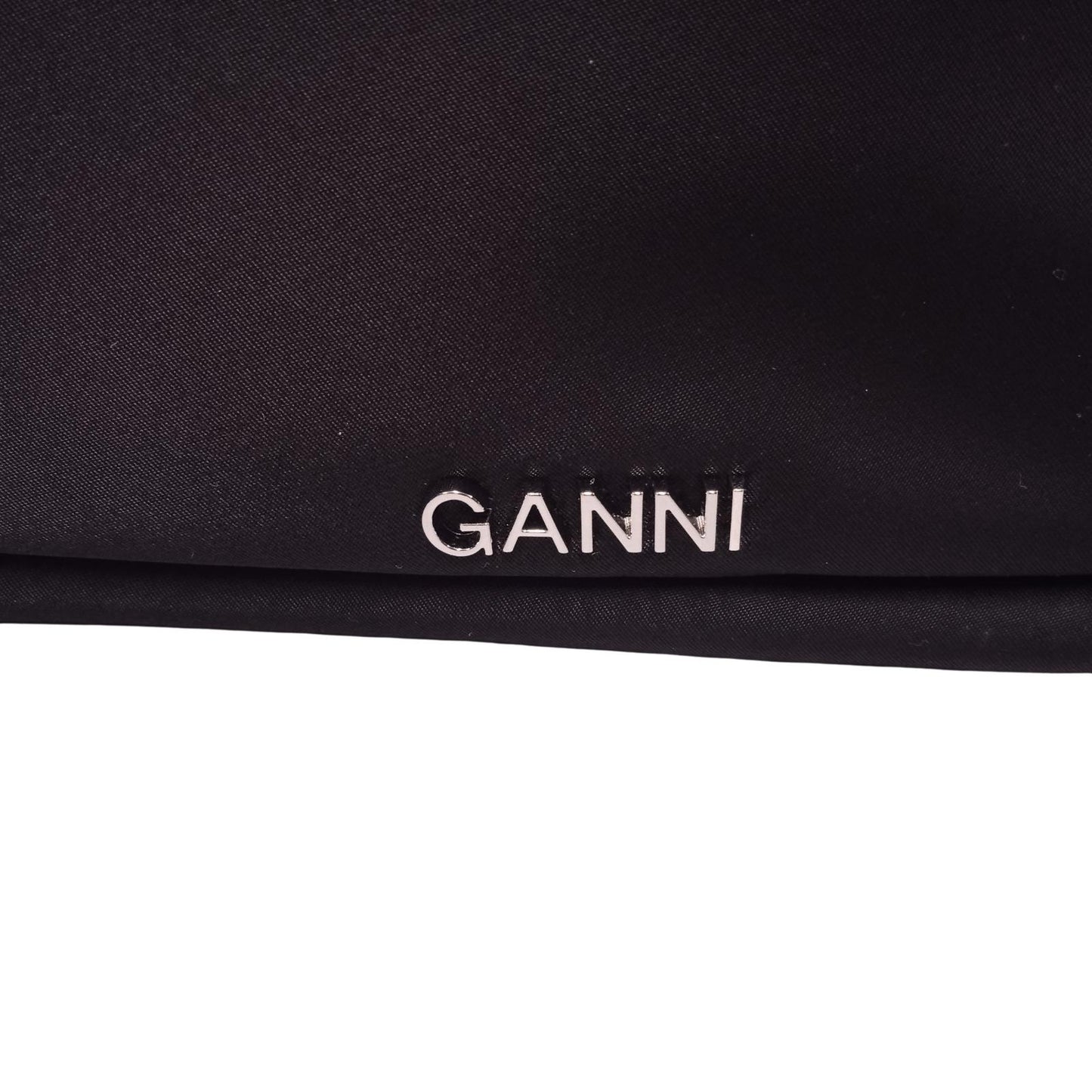 GANNI Ladies Black Recycled Shell Knot Strap Medium Shoulder Bag RRP245 NEW