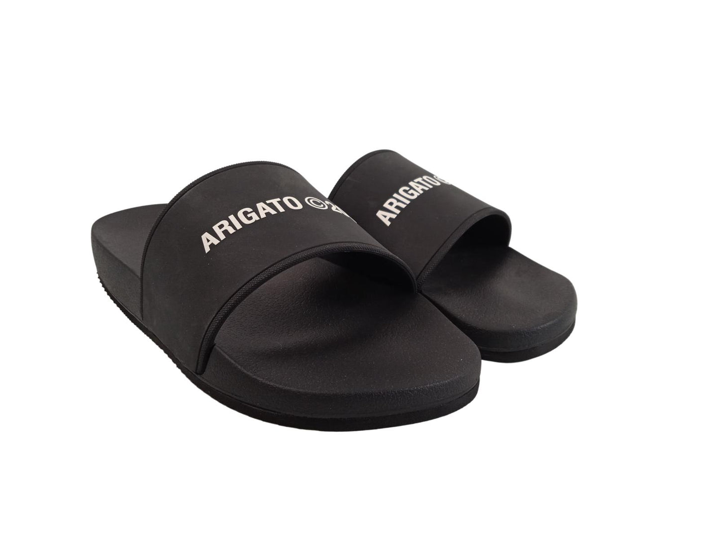 AXEL ARIGATO Men's Black Logo Print Pool Sliders Size EU44 UK9.5 RRP90 NEW