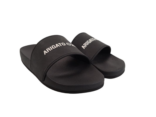 AXEL ARIGATO Men's Black Logo Print Pool Sliders Size EU44 UK9.5 RRP90 NEW