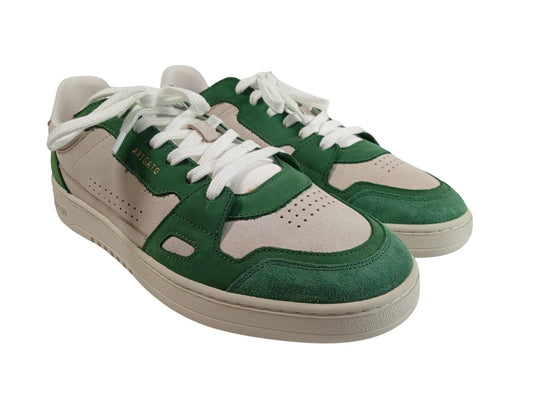 AXEL ARIGATO Men's Green & White Leather Dice Lo Trainers EU44 UK9.5 RRP205 NEW