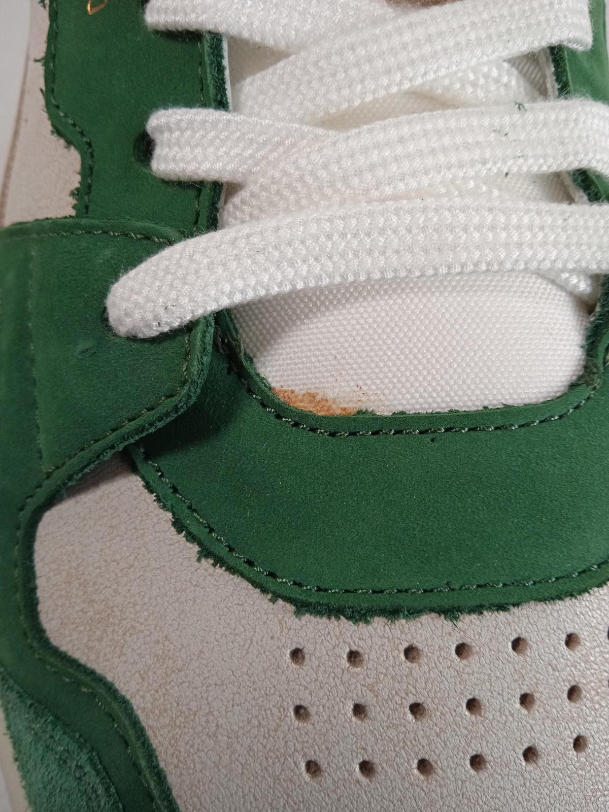 AXEL ARIGATO Men's Green & White Leather Dice Lo Trainers EU44 UK9.5 RRP205 NEW
