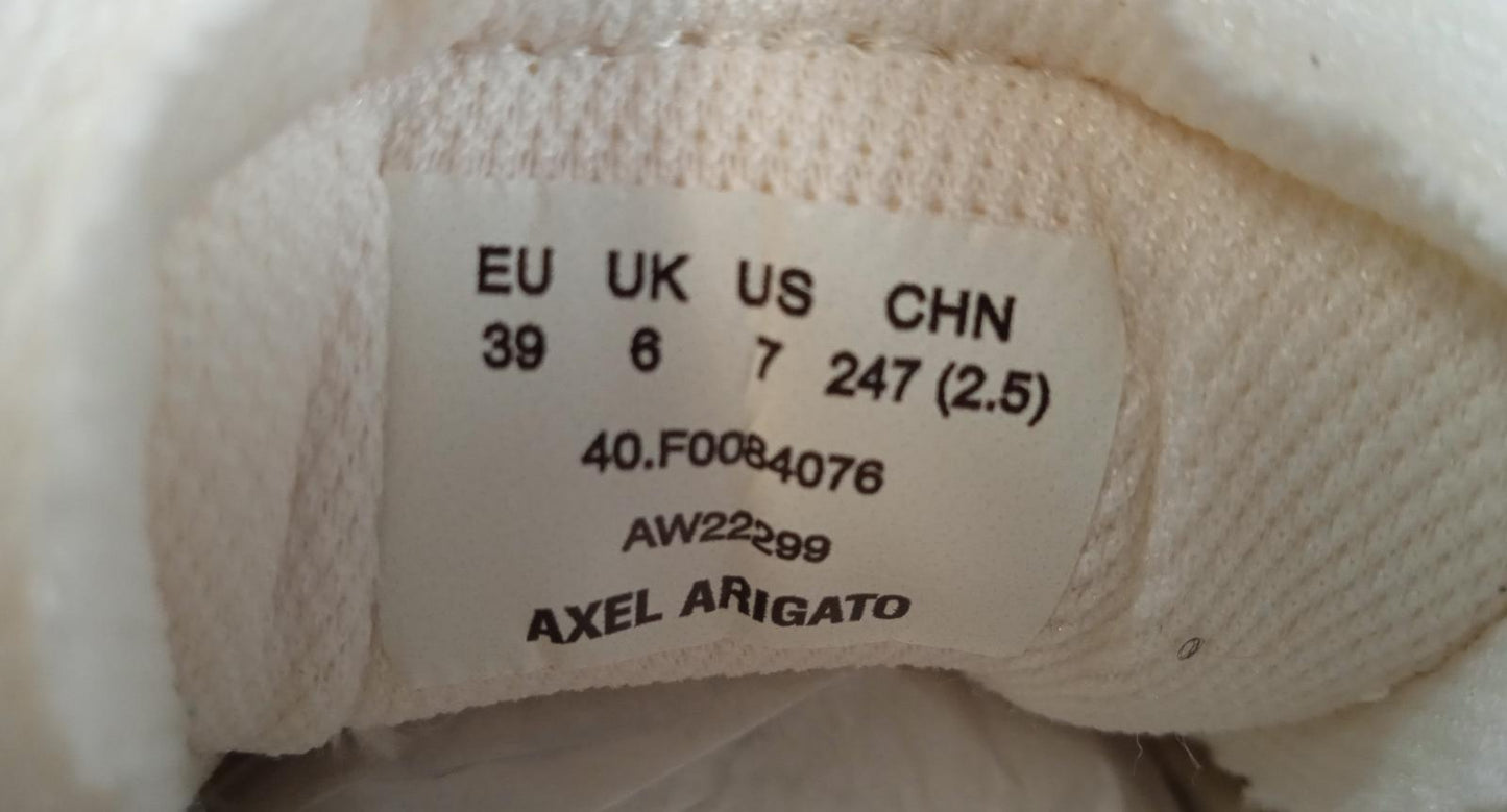 AXEL ARIGATO Men's White Leather Genesis Monochrome Trainers EU39 UK6 RRP205 NEW