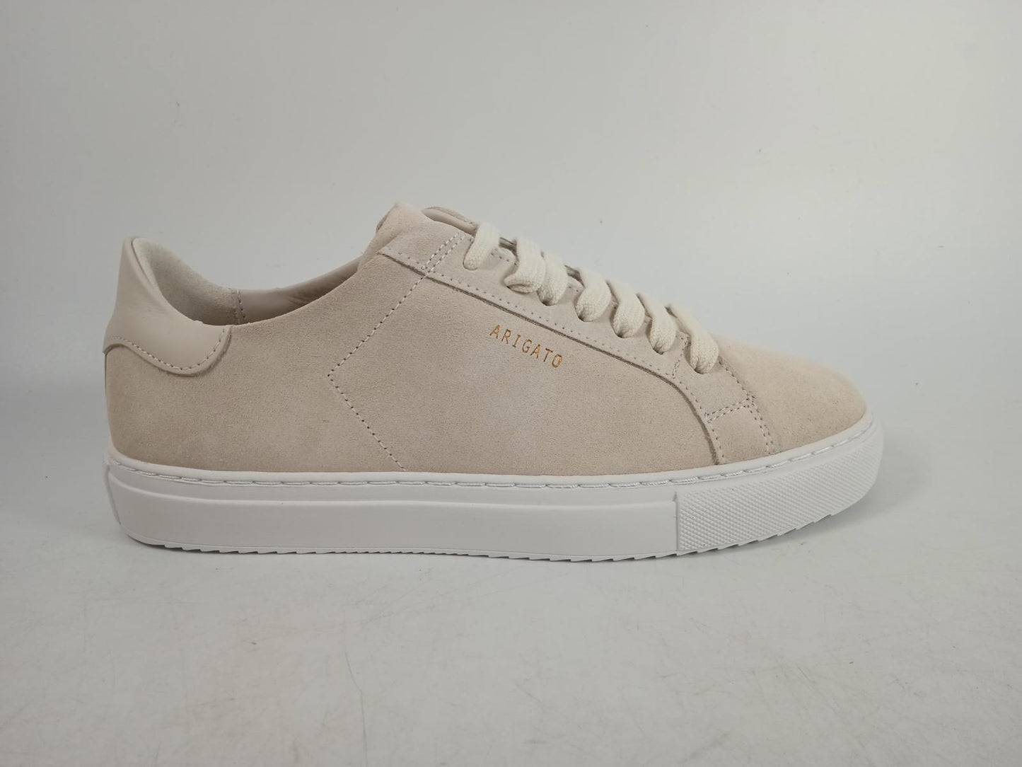 AXEL ARIGATO Ladies Beige Suede Low-Top Clean 90 Trainers EU38 UK5 RRP210 NEW