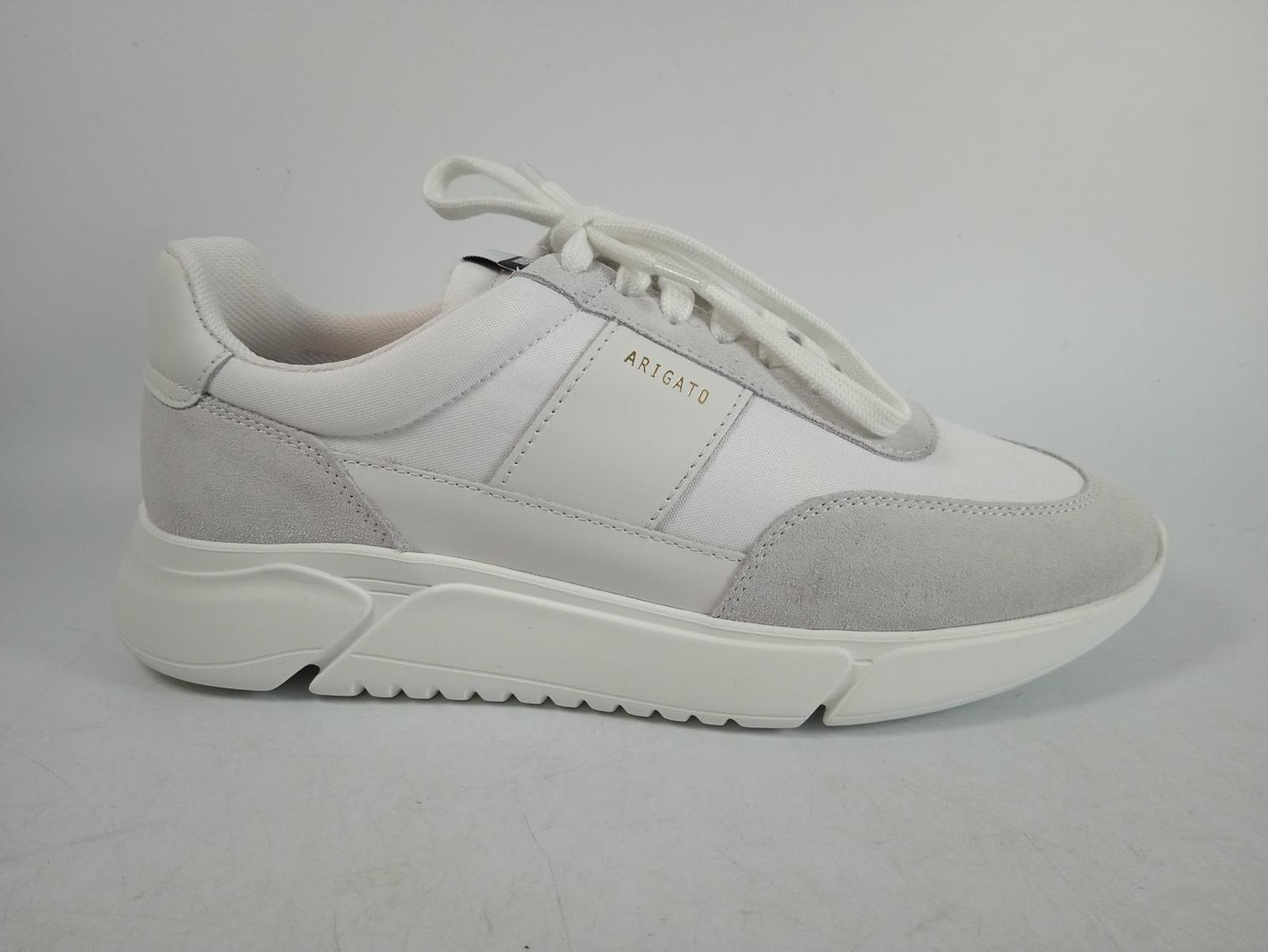 AXEL ARIGATO Men's White Suede Genesis Vintage Runner Trainers UK9 RRP205 NEW